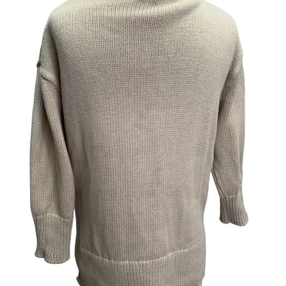 Workshop Republic Beige v-Neck Cotton Boxy Fit Sweater Size S - Picture 6 of 9